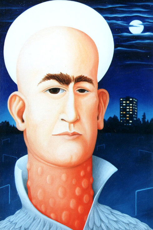 Eric, patron saint of self-defence, oil on canvas, Mark Weighton, 1996