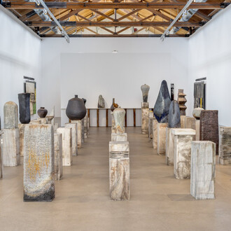 Theaster Gates, Oh, you’ve got to come back to the city, exhibition view. Courtesy of Gray Gallery