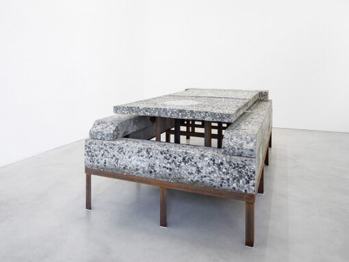 Mirosław Bałka, 229 x 118 x 75, steel, terrazzo, felt. Courtesy of Galerie Nordenhake