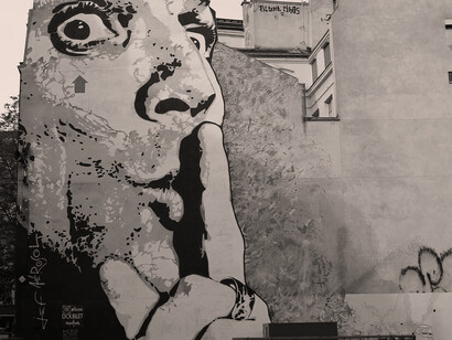 Street Art. Il est l'un de ces nouveaux courants qui ont reçu le statut du domaine de l'art