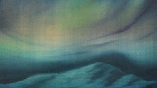 Edouard Wolton, Aurore boréale (detail), 2014, acrylic and oil on canvas 60 x 80 cm, Courtesy Galerie Les filles du calvaire