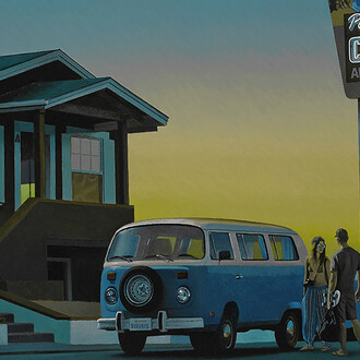 Joan Longas, Evening expectations, oil on canvas, 60x92cm, 2016