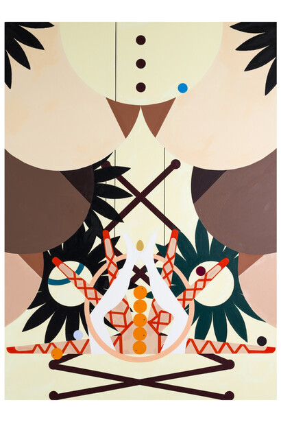 Farah Atassi, Mechanical Cabaret 2, 2023. Courtesy the artist and François Ghebaly