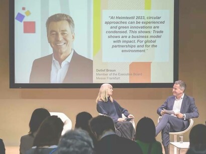 Heimtextile 2023 opening press conference interview with Detlef Braun