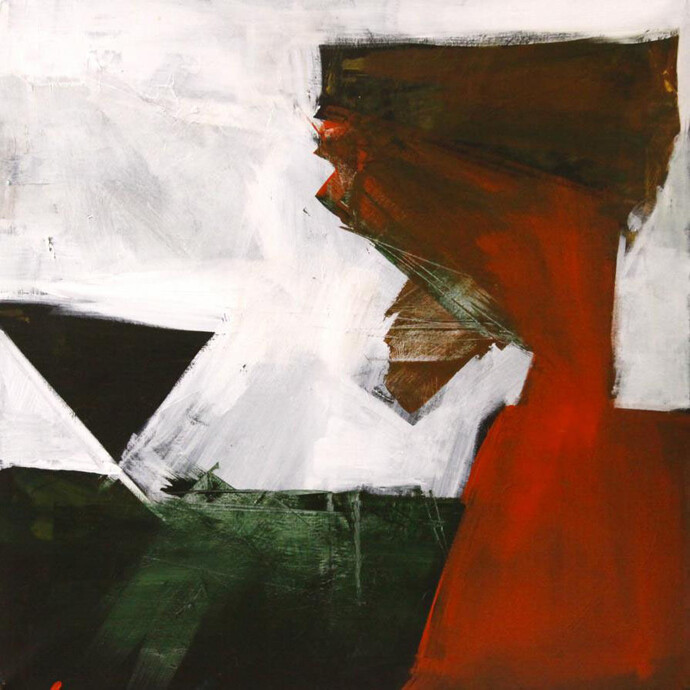 Lorenzo Fabietti, Touareg, 2014, arilico e olio su tela, 80 x 80 cm