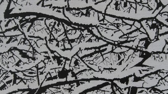 Farhad Moshiri, "Snow Forest", detail, at Perrotin Gallery