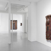 Ozioma Onuzulike, Shield, exhibition view. Courtesy of Afikaris Gallery