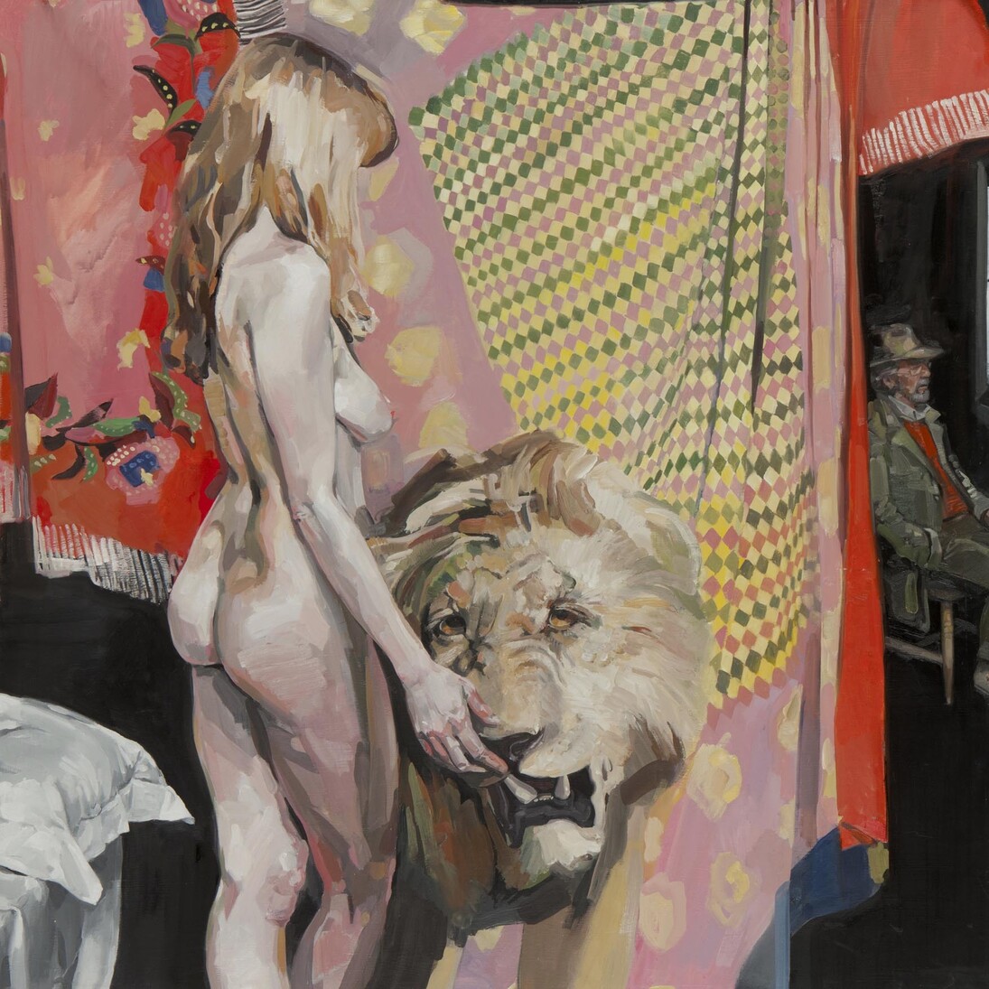 Vanessa Garwood, The Lion In Love, 2015, Oil on wooden panel, 115 x 115cm