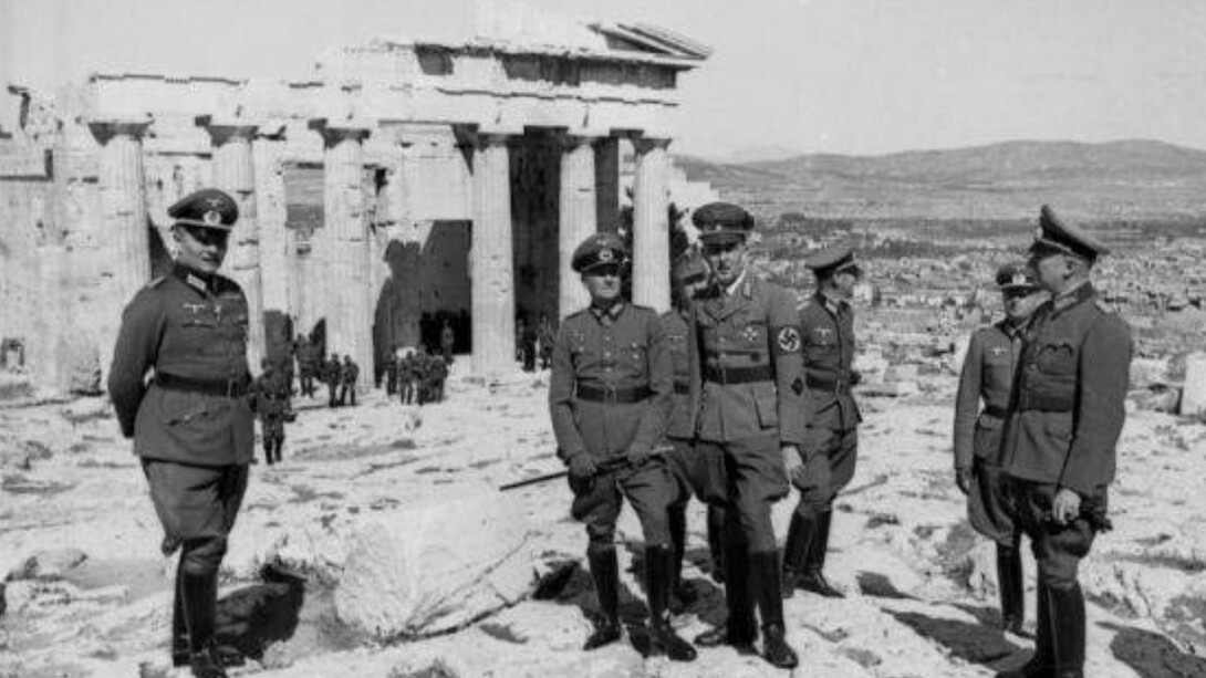 Nazi officers on Acropolis, 1941