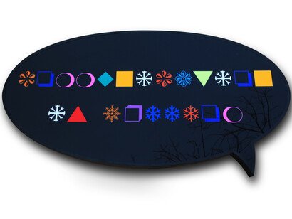 Wu Yuren, A Sentence No. 4, 2015, “Communication is Freedom,” LED lightbox 31 1/2 x 59 x 4 3/4 inches (80 x 150 x 8 cm)