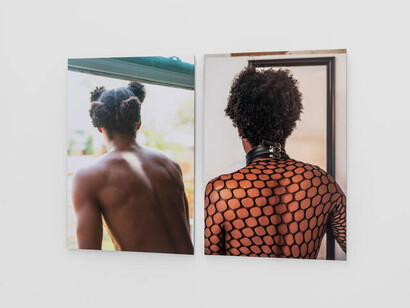Derrick Woods-Morrow, Window-Pain, 2023.
Diptych, pigment prints, 25 x 17.5 in (each),
63.5 x 44.45 cm (each) Edition 2/4. Courtesy of Engage Projects