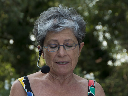 Graziella al microfono. Foto di Valeria Nonni