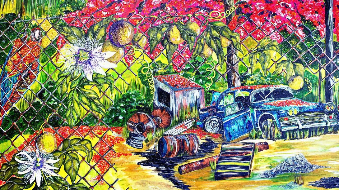 Tricia Trotman Maraj, Original Collection piece, Mixed media on canvas