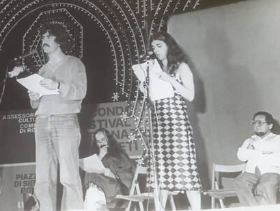 Eugenio Llona al festival Mondiale dei poeti a Roma