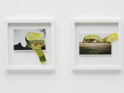 Wil Murray, Adieu Vielle Europe Triptych, Collage and acrylic paint, 2013