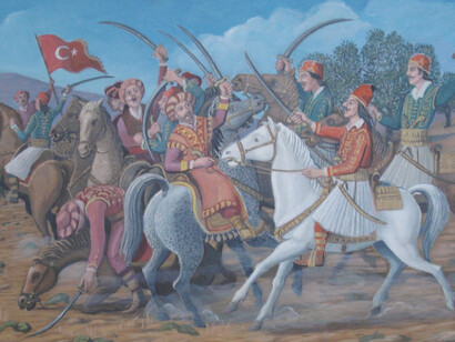 Cavalry skirmish in the battle of Chaidario