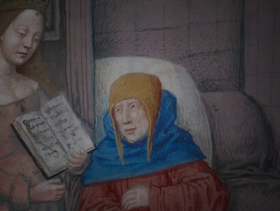 Lady Philosophy comes to Boethius