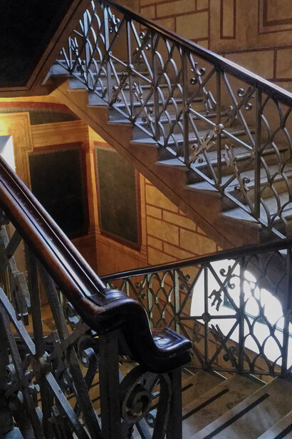 Particolare della scala interna, foto Roberto Luciani