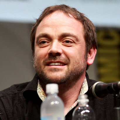 Crowley (Mark Sheppard) en la Comic-Con de San Diego