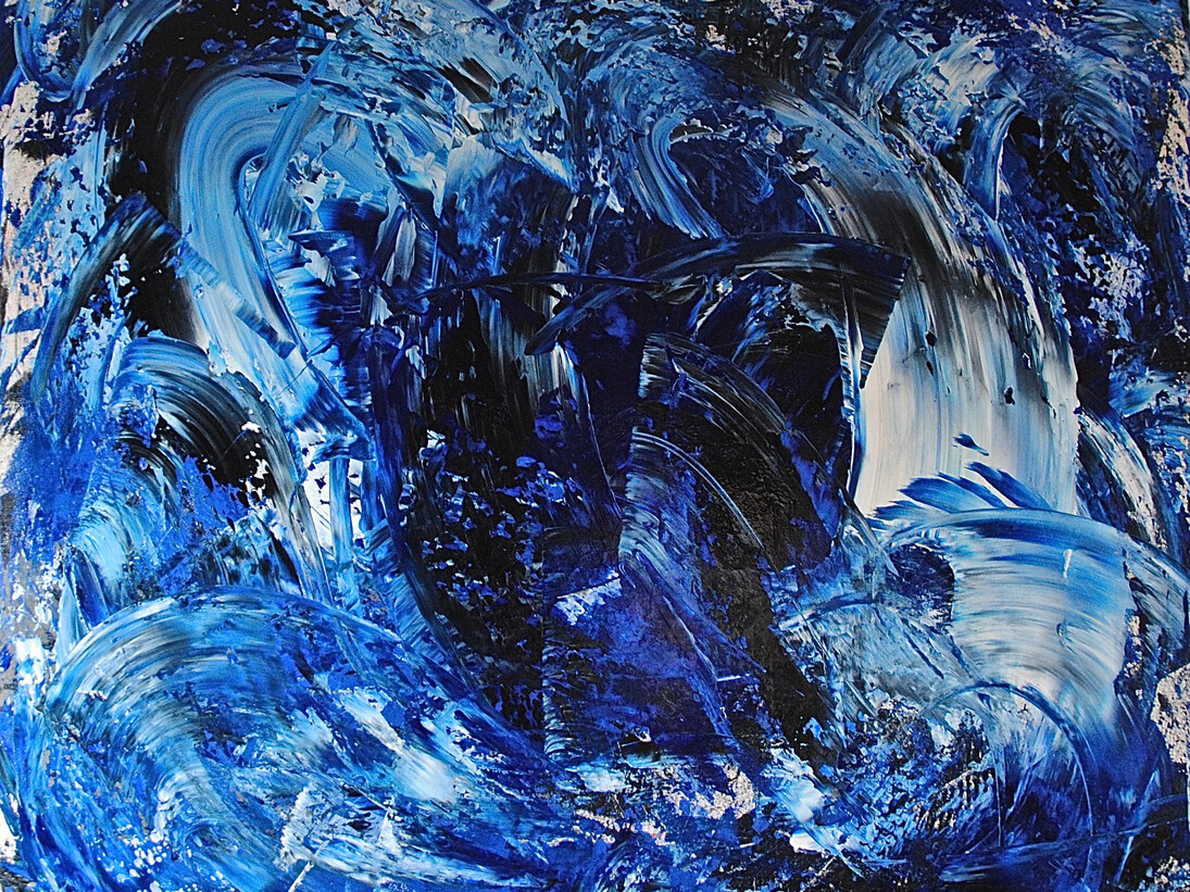 Monica Maja Richardson, Waves, 2015, Acrylic and oil on canvas, 100 x 120 cm