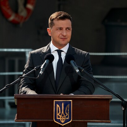 Volodymyr Zelenskyy alla Giornata della Marina a Odessa, 2020. Foto ufficiale del Presidente ucraino