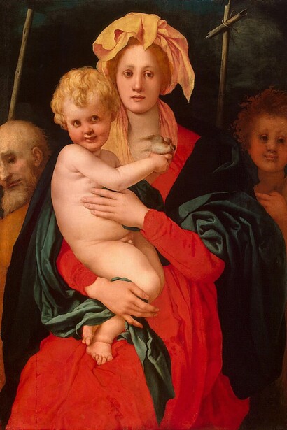 Jacopo Pontormo, “Sacra Famiglia con san Giovannino”, 1520 circa, Ermitage di San Pietroburgo, Russia
