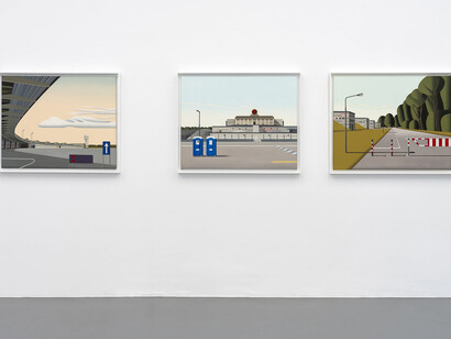 Various artists, Cityscapes, exhibition view. Courtesy of Galerie Poll