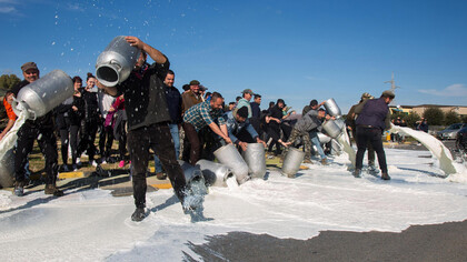 La protesta dei pastori sardi