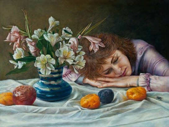 Sally Moore, Still Life, Oil on panel, 2013, 35 x 45 cm