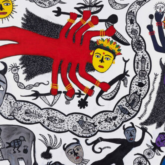 Madhvi Parekh, Goddess (detail), 2023. Courtesy of DAG 