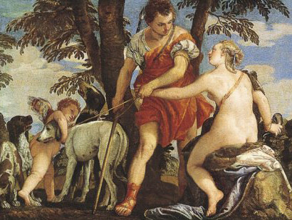 Paolo Caliari detto il Veronese, Venere e Adone, particolare