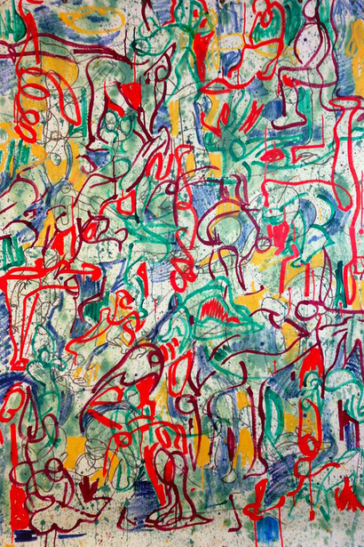 Michael Hutchison, All Too Human IV, 2015, Acrylic on canvas, 130 x 177 cm