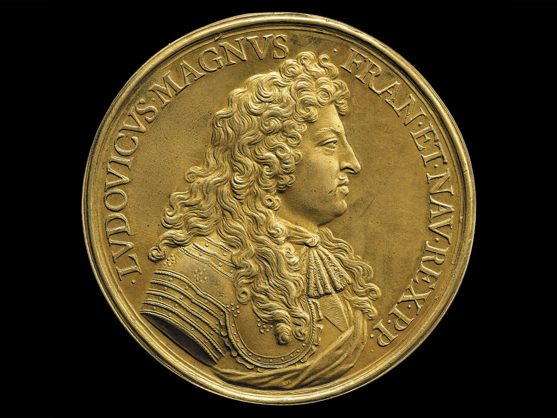 Nec Pluribus Impar, Designed by Jean Warin, 1672, Louis XIV as the sun warming the earth and the inscription means ‘not unequal to many’ which was his motto © The Trustees of the British Museum
