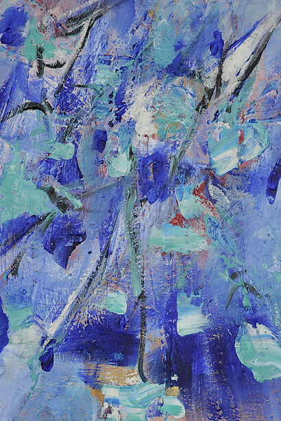 «Estratos Azules», 2017, acrílico
