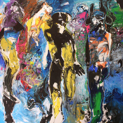 Soly Cissé 'Men and Lives'. Courtesy of Sulger-Buel Lovell