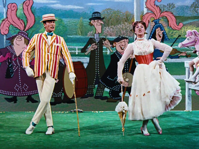 Mary Poppins canta con Bert