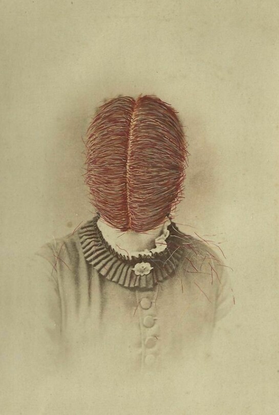 Tom Butler, Ms Holmes, 2013, Gouache on Albumen print, 16.5 x 10.5 cm