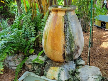 Hemingway's Garden Urinal Fountain in Key West, Florida, reflecting the couple's unconventional lifestyle