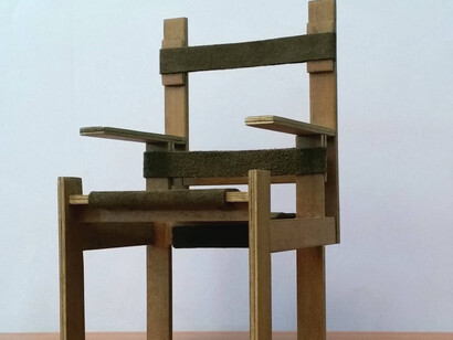 Marcel Breuer, Sedia in legno e tessuto