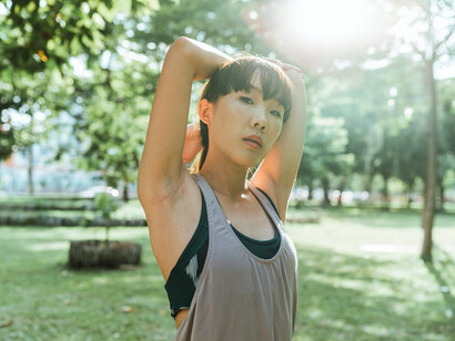 Her pre-jog stretches are a reminder that incorporating physical activity into daily life is essential for maintaining emotional stability and cognitive sharpness