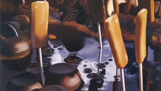 Will Cotton, Molasses Swamp 2, 1991, Oil on linen, 36x48 inches. Courtesy the artist and Ronchini Gallery