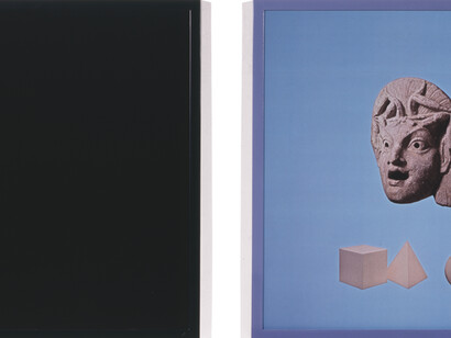 Fear of Nothing, from the “Objects of Desire” series, 1988. Two panels; Cibachrome with lacquered wood frame, 32 x 32 in (81.2 x 81.2 cm) each