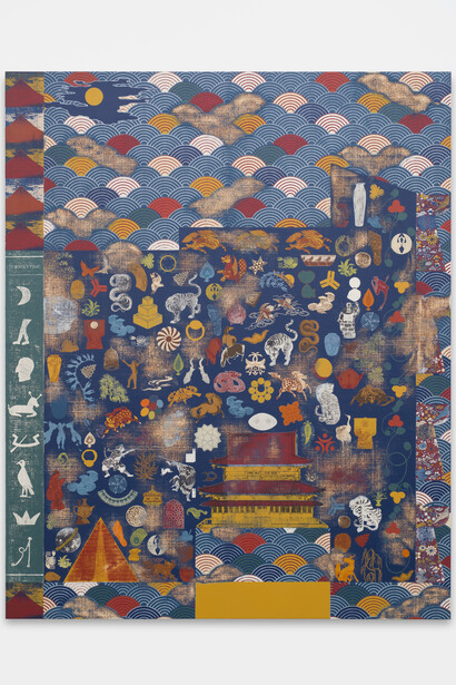 Kour Pour, Mystic Waves (Seigaiha), 2019, 165.10 × 134.62 cm Courtesy of Kour Pour