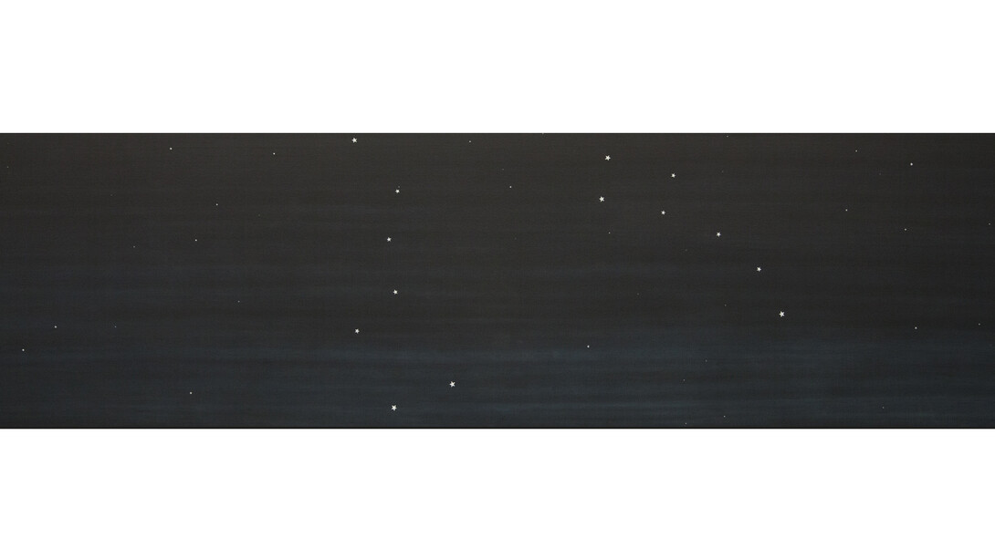 Ed Ruscha, The Dippers, 1982, Oil on canvas, 32 x 120 inches, 81.3 x 304.8 cm ©Ed Ruscha. Courtesy of the artist and Gagosian.