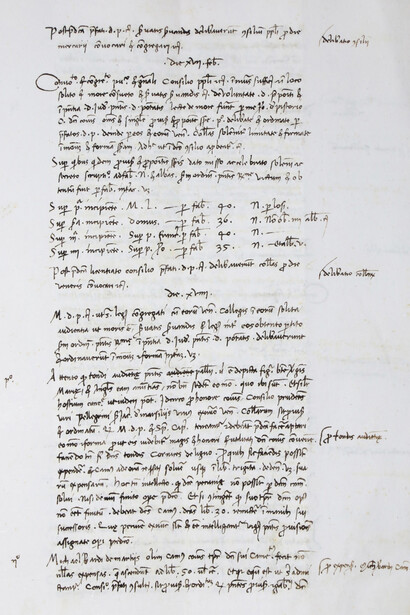 Filippino Lippi, 1489, 1490 s.c., 19 febbraio – Viene decisa dai Priori e dai Capitani di Parte Guelfa l’esecuzione di cornici per i tondi dell’Annunciazione (San Gimignano, Archivio Storico Comunale, Deliberazione e provvisioni della comune, ASCSG 189, c.6r.). 