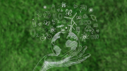 Enhance your environmental awareness with this striking image of a digital screen displaying messages for Environment Day, promoting sustainability and eco-consciousness