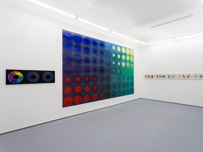 Ágnes Eperjesi, Chromatic mediation, exhibition view. Courtesy of acb Gallery