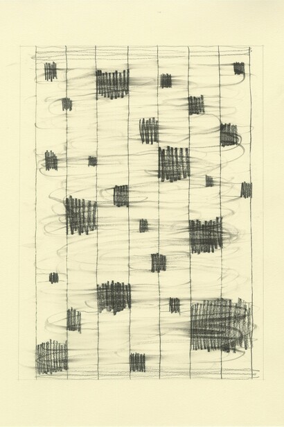 Margie Neuhaus, Untitled (2023.7.18) (detail), 2023, watercolor on graphite paper, 14 x 11 in. Courtesy of the artist and Kathryn Markel Fine Arts
