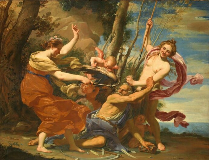 Simon Vouet, Time won by Hope and Beauty, 1627, oil on canvas, Madrid, Museo del Prado, © Photographic Archive Museo Nacional del Prado, Madrid