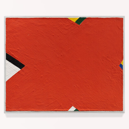 Al Held, The red X (detail), 1965. Courtesy of James Fuentes